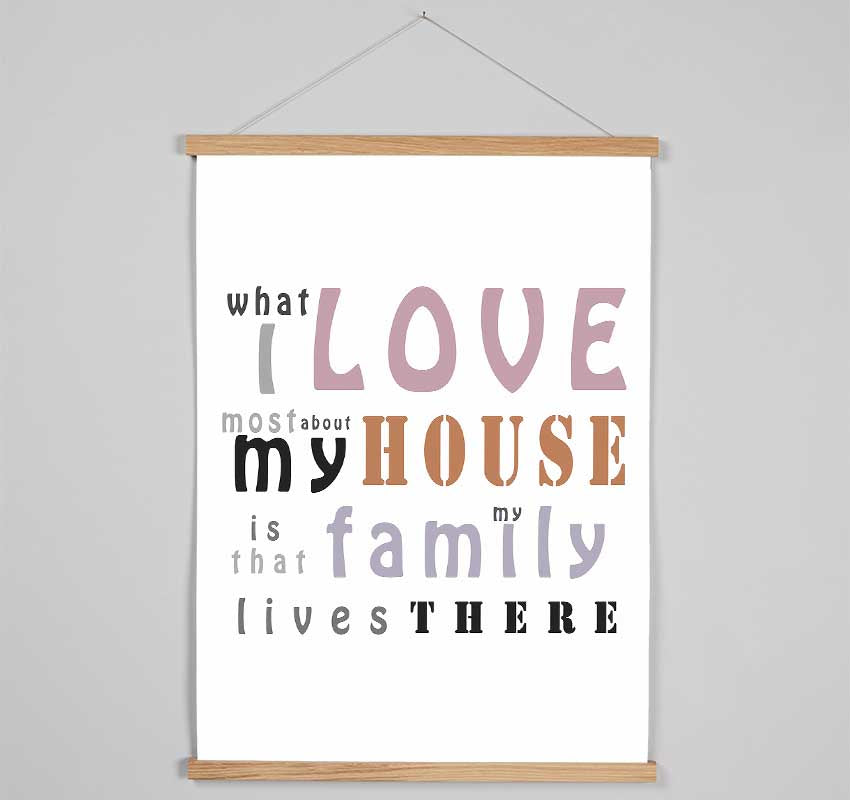 What I Love Mosy About My House Hanging Poster - Wallart-Direct UK