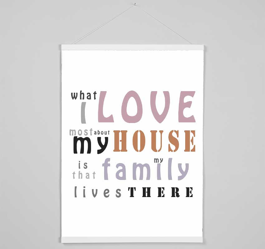 What I Love Mosy About My House Hanging Poster - Wallart-Direct UK