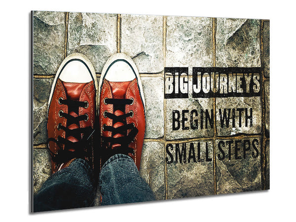 Big Journeys Begin Metal Print