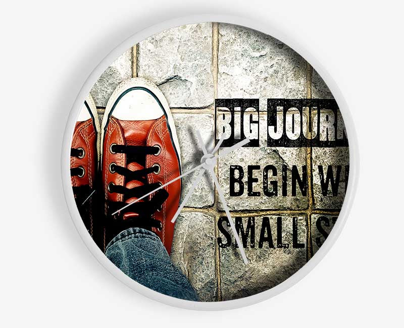 Big Journeys Begin Clock - Wallart-Direct UK