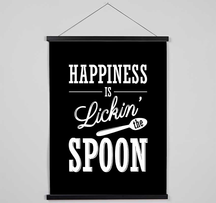 Happiness Is Lickin The Spoon Hanging Poster - Wallart-Direct UK
