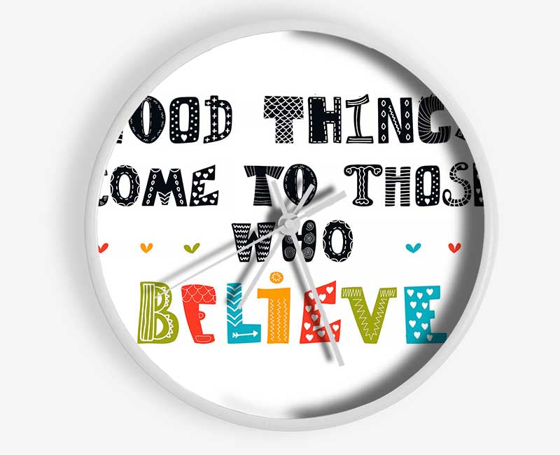 Good Things Come To Those Clock - Wallart-Direct UK