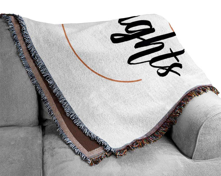 Think Happy Thoughts Woven Blanket