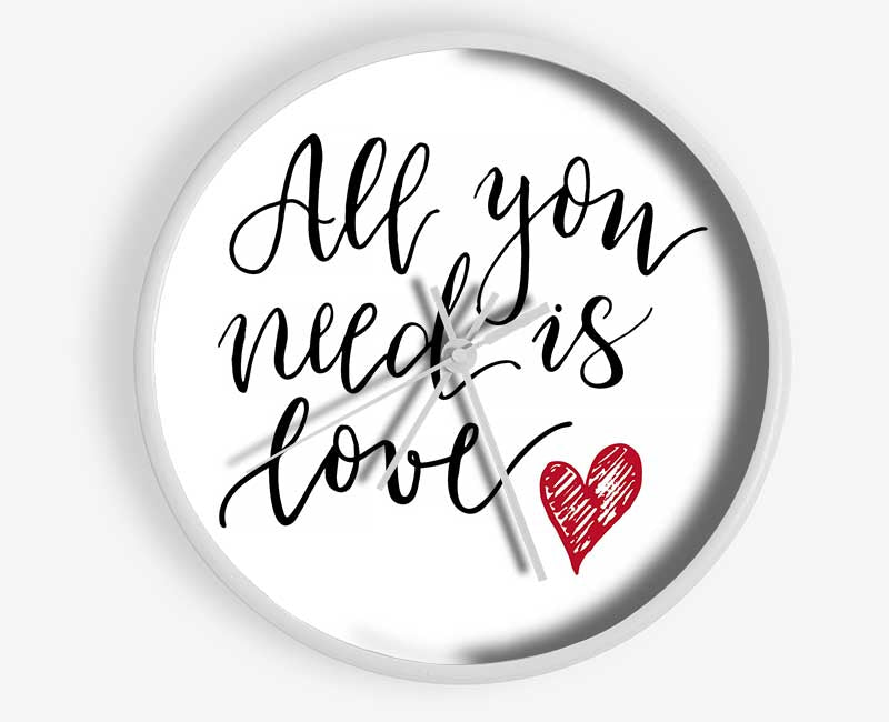 All You Need Is Love 3 Clock - Wallart-Direct UK