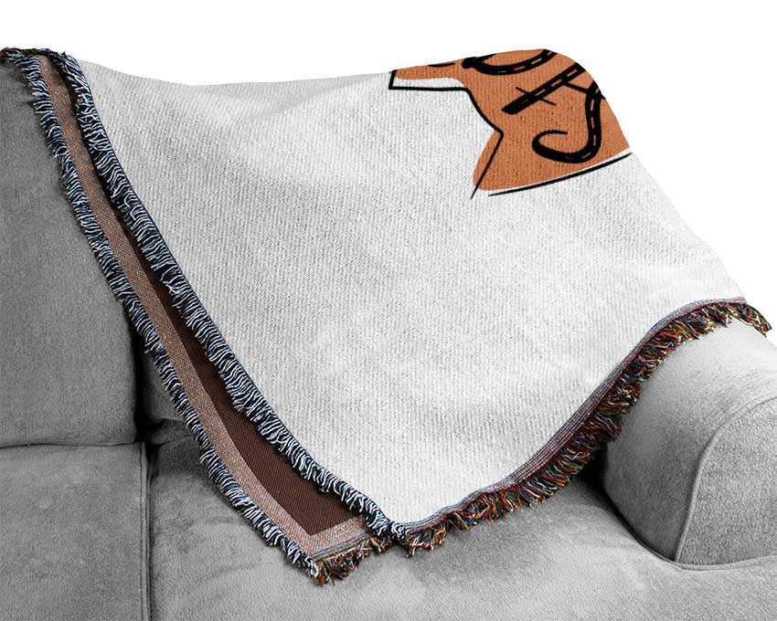 Stay Wild At Heart Cat Woven Blanket
