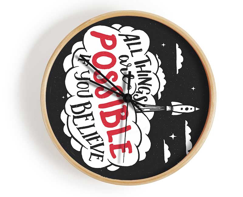 All Things Are Possible Clock - Wallart-Direct UK