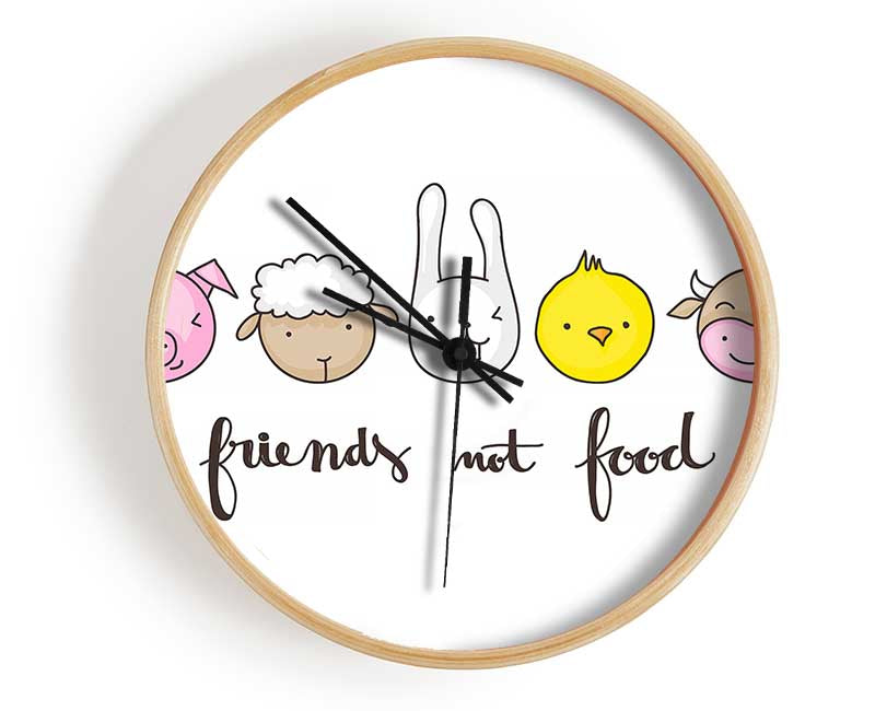 Friends Not Food Clock - Wallart-Direct UK