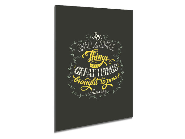 By Small And Simple Things Metal Print