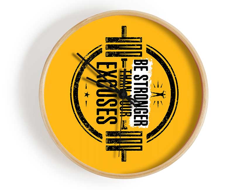 Be Stronger Than Your Excuses 1 Clock - Wallart-Direct UK