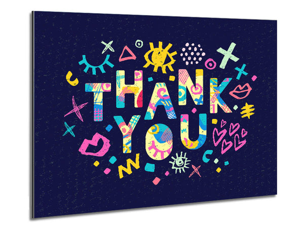 Thank You Metal Print