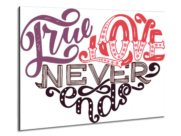 True Love Never Ends Metal Print