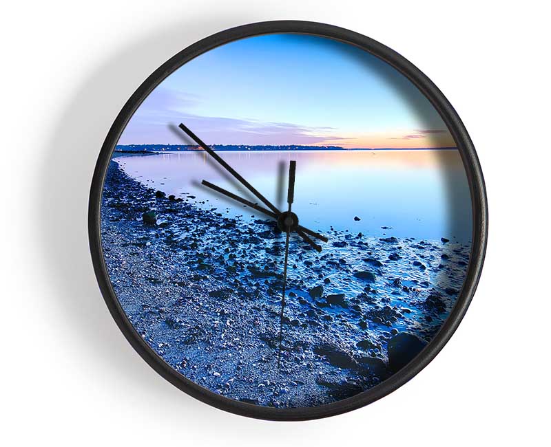 Tranquil Ocean Blues Clock - Wallart-Direct UK