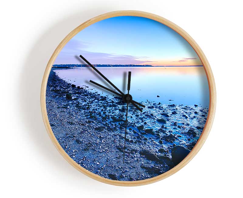 Tranquil Ocean Blues Clock - Wallart-Direct UK