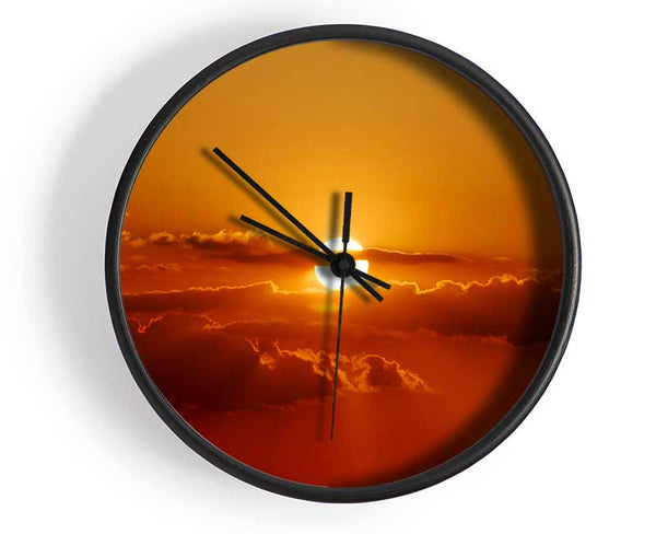 Sun In The Clouds Clock - Wallart-Direct UK