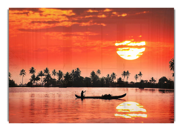 Rote Sonnenreflexionen