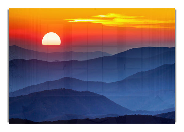 Sonnenuntergang Berg Blues
