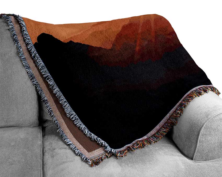 Sunrays Over The Mountains 2 Woven Blanket