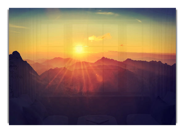 Sonnenstrahlen über den Bergen 2