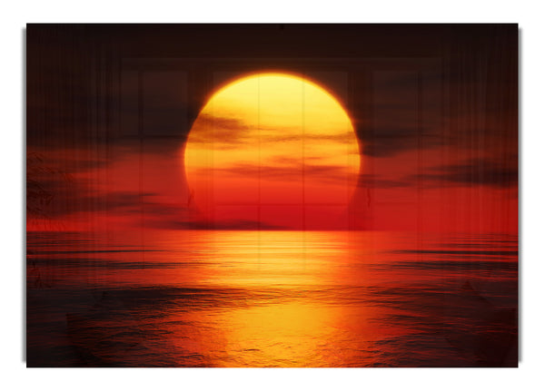 Rotes Feuer Himmel Reflexionen