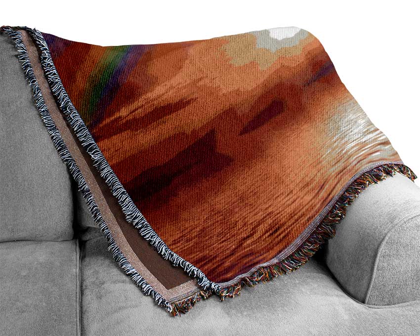 Rainbow Sun Blaze Woven Blanket