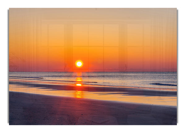 Durchdringendes orangefarbenes Sonnenfeuer