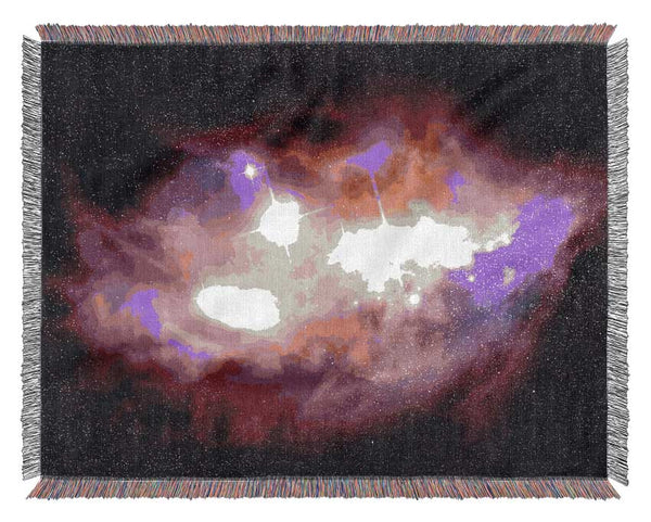 Pink Star Cluster Woven Blanket