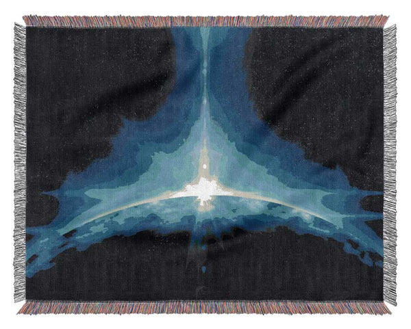 Perfect Blue Planet Woven Blanket