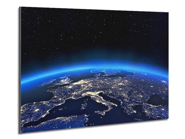 Glow Of The Earth At Night Metal Print