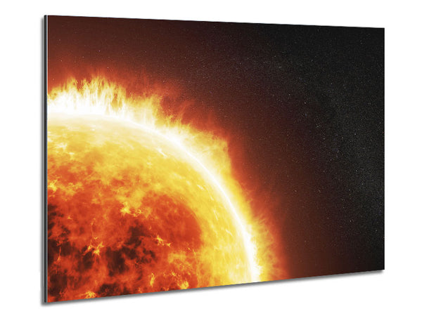Fire Sun Glow Metal Print