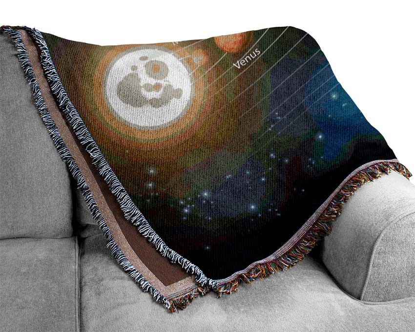 The Solar System 4 Woven Blanket