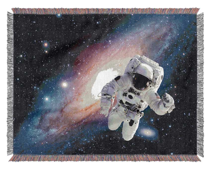 Astronaut Exploding Star Woven Blanket