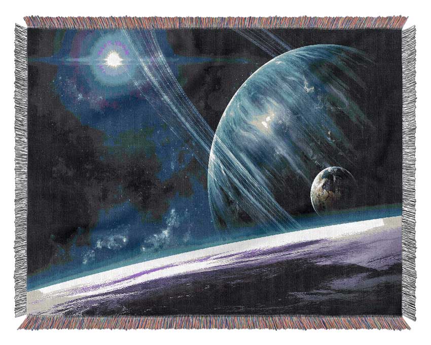 Stunning Planets In The Solar System Woven Blanket