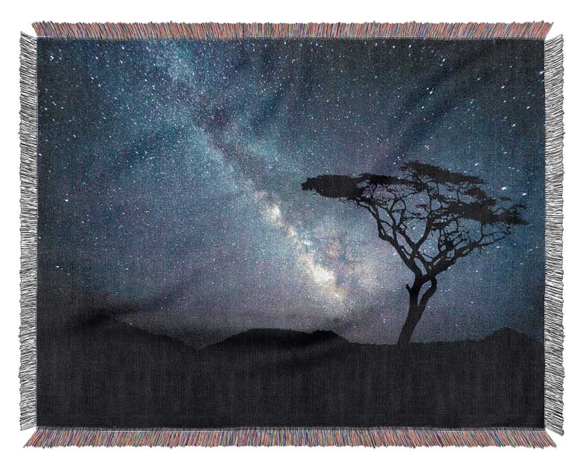Stunning Star Night Sky Woven Blanket