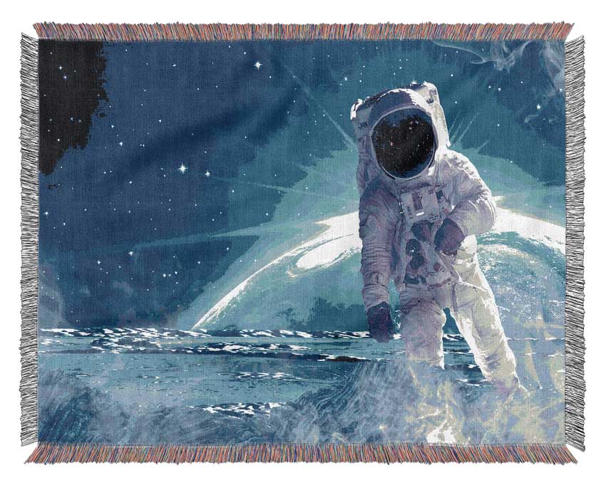 Astronaut Above Woven Blanket