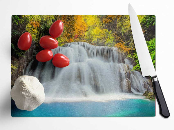 Gentle Forest Waters Glass Chopping Board