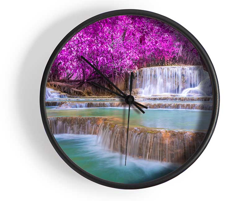 Pink Tree Beauty 2 Clock - Wallart-Direct UK