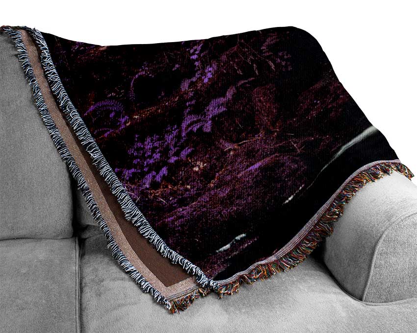 Purple Tree Beauty Woven Blanket