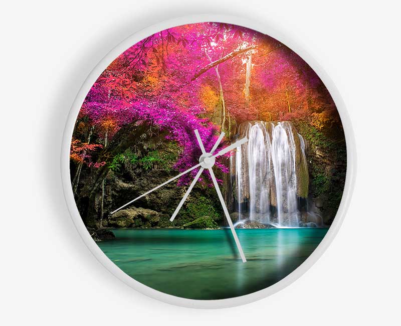 Pink Tree Beauty 4 Clock - Wallart-Direct UK