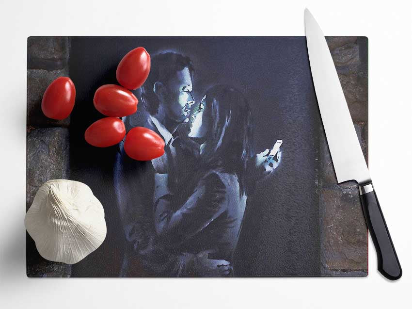 Phones Glass Chopping Board