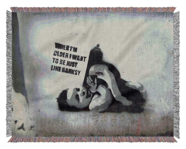 Be like Banksy Woven Blanket