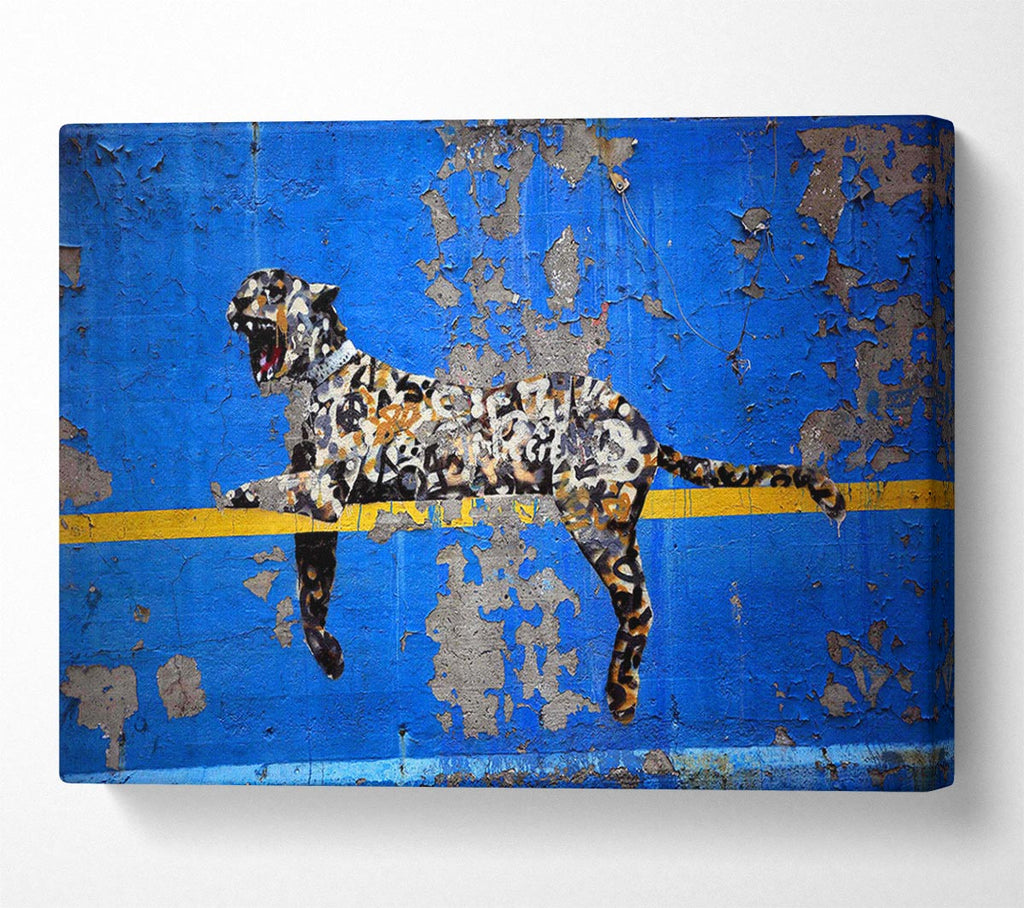 Picture of Blue Leopard Canvas Print Wall Art
