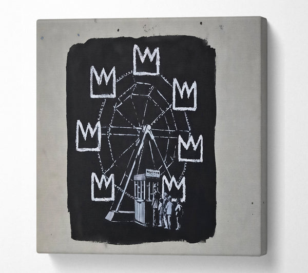 A Square Canvas Print Showing Crown Wheel Square Wall Art