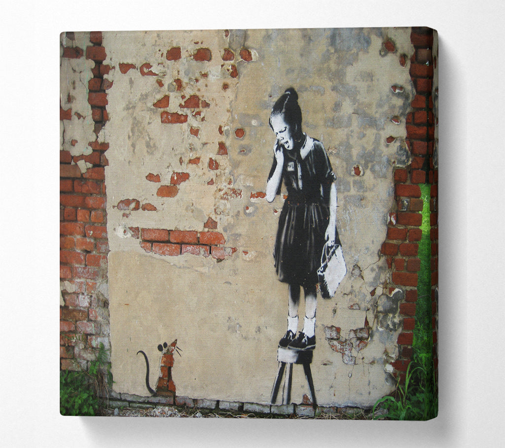 A Square Canvas Print Showing Red Riding Hood Spray Square Wall Art