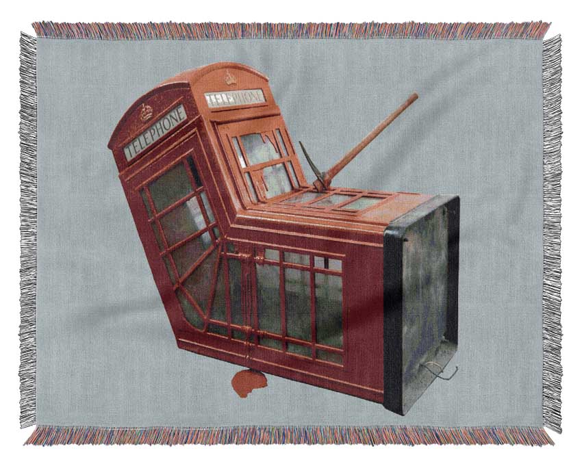 Telephone box Dismaland Woven Blanket