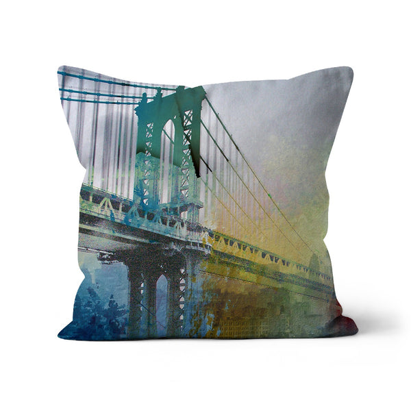 Brooklyn Bridge Splash Architecture Cushion