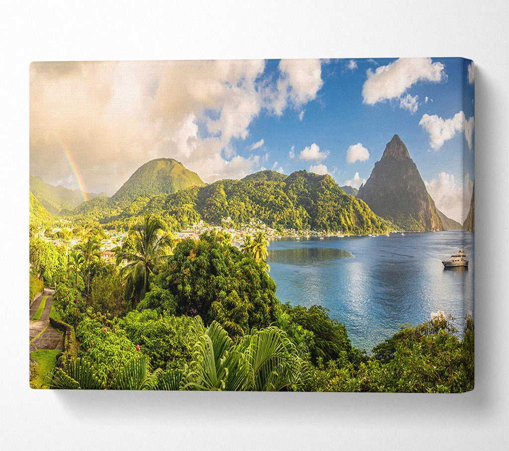 Picture of Jungle paradise rainbow Canvas Print Wall Art