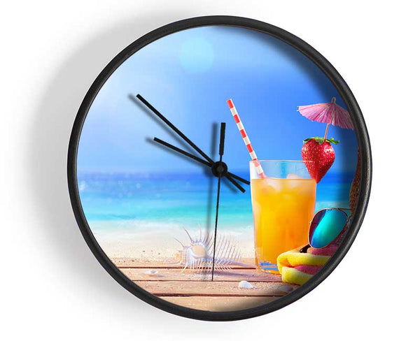Relax by the beach Clock - Wallart-Direct UK