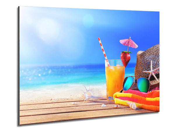 Relax by the beach Metal Print