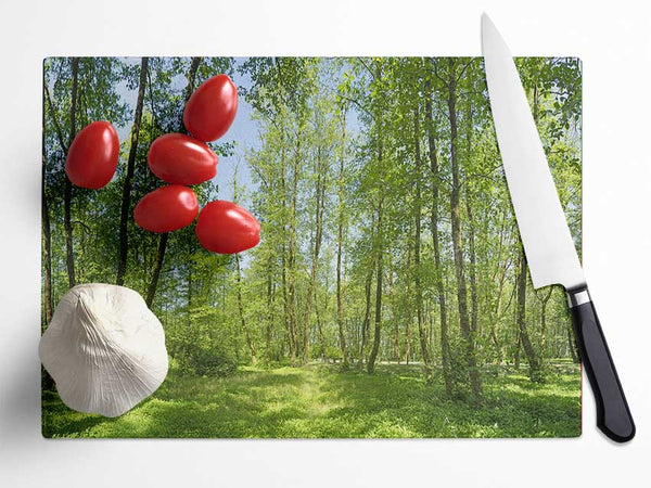 Greenland forest Glass Chopping Board