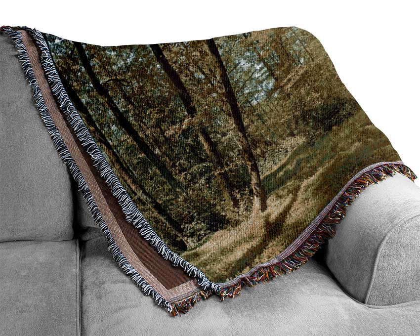 Greenland forest Woven Blanket